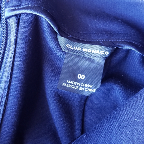 Club Monaco | Navy Qnd Brown Pencil Skirt - Picture 4 of 11
